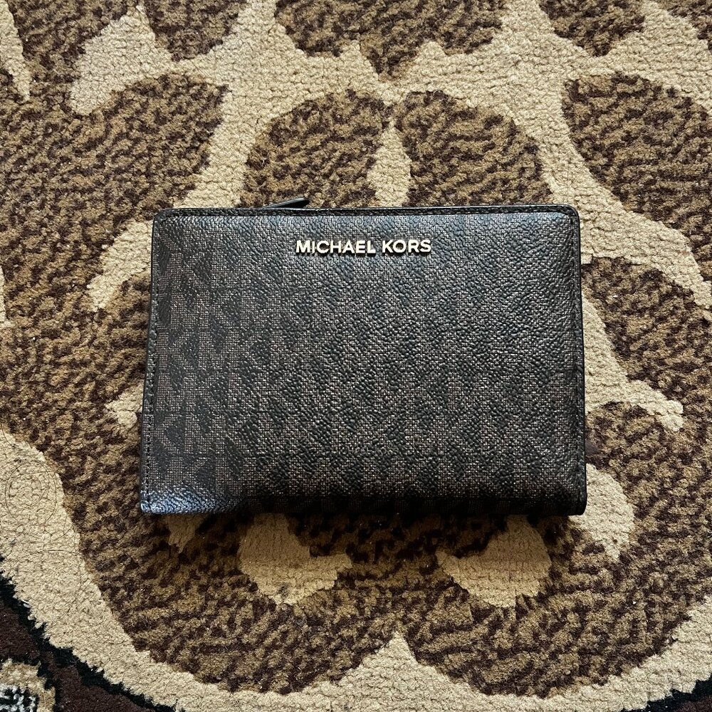 MICHAEL KORS Brown and Black Wallet